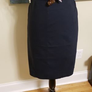 Straight Navy Blue Skirt